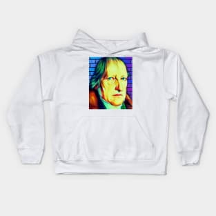 Georg Wilhelm Friedrich Hegel Colourful Portrait | Georg Wilhelm Friedrich Hegel Artwork 7 Kids Hoodie